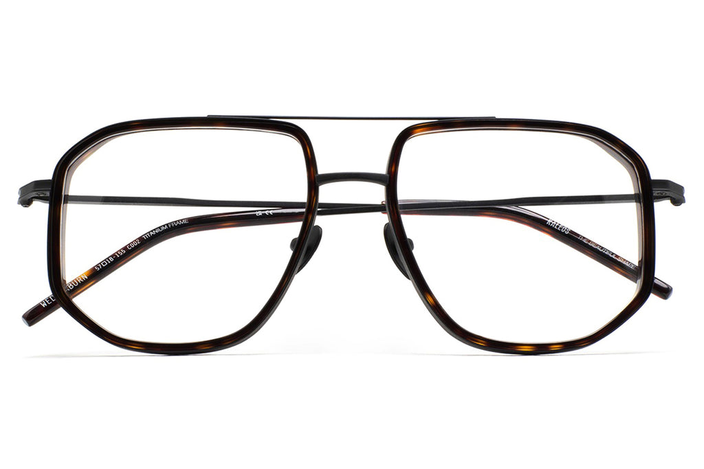 Kaleos Eyehunters - Wedderburn Eyeglasses Matte Black/Dark Brown Tortoise