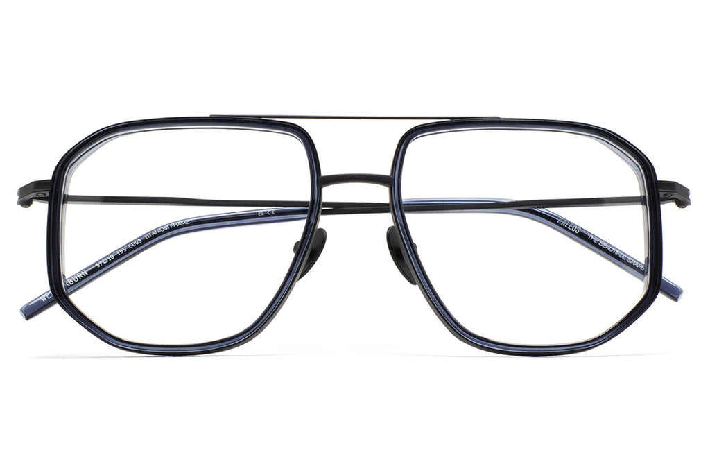 Kaleos Eyehunters - Wedderburn Eyeglasses Matte Black/Transparent Blue