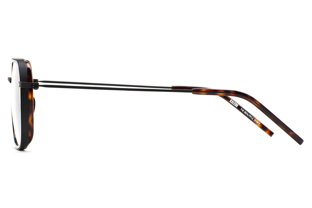 Kaleos Eyehunters - Thornton Eyeglasses Matte Black/Dark Brown Tortoise