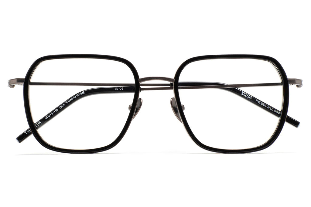 Kaleos Eyehunters - Thornton Eyeglasses Matte Silver/Black