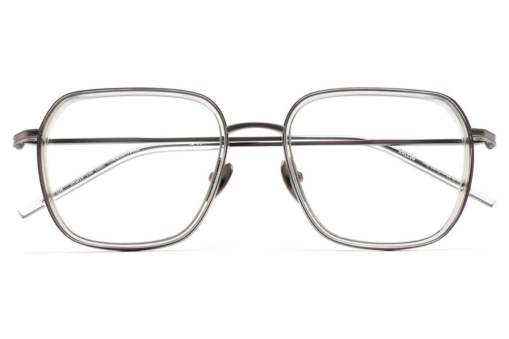 Kaleos Eyehunters - Thornton Eyeglasses Matte Silver/Transparent Gray