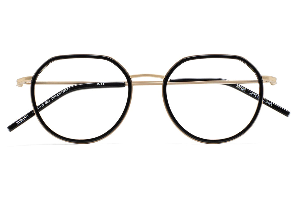 Kaleos Eyehunters - Hunham Eyeglasses Matte Gold/Black