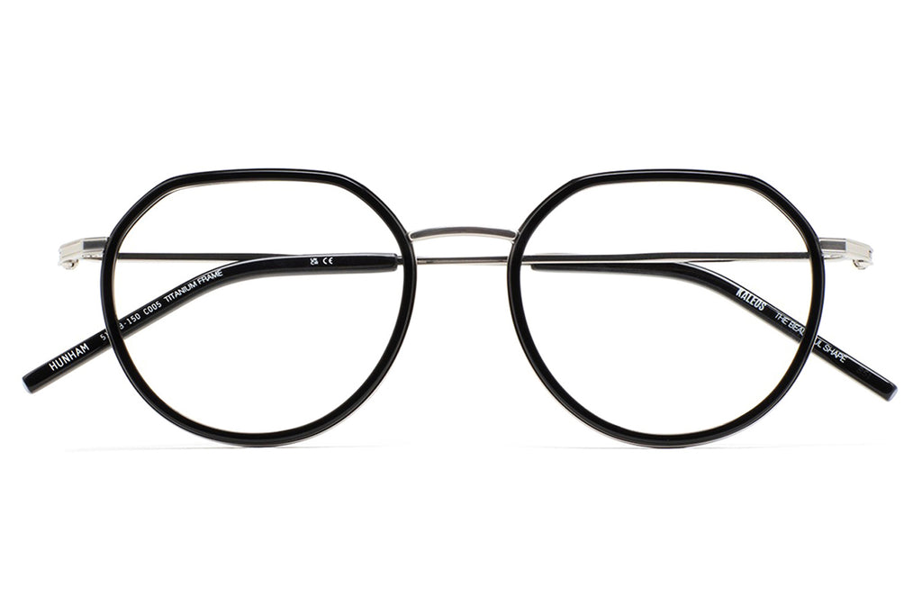 Kaleos Eyehunters - Hunham Eyeglasses Silver/Black