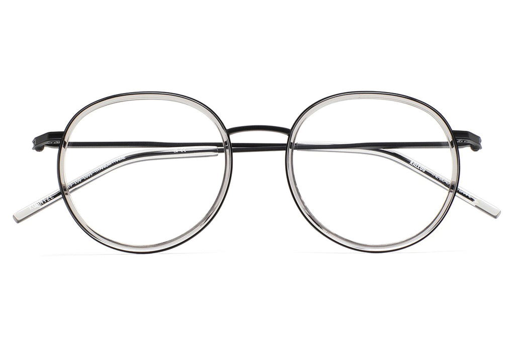 Kaleos Eyehunters - Kountze Eyeglasses Matte Black/Transparent Gray