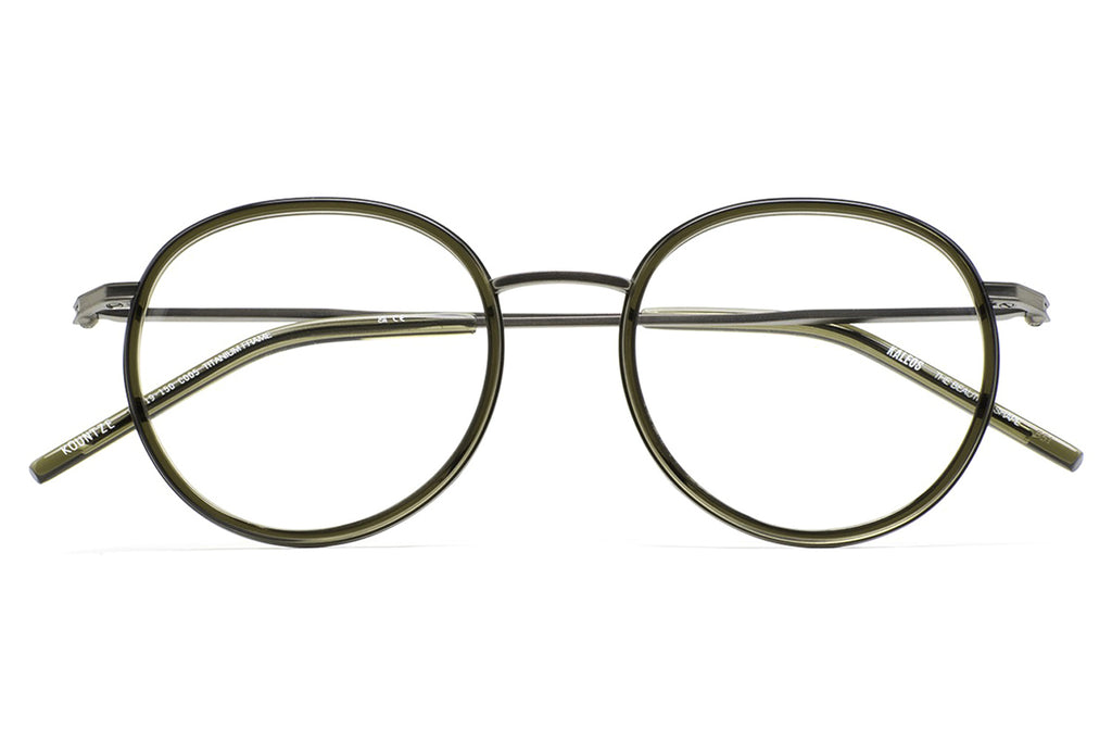 Kaleos Eyehunters - Kountze Eyeglasses Silver/Transparent Olive