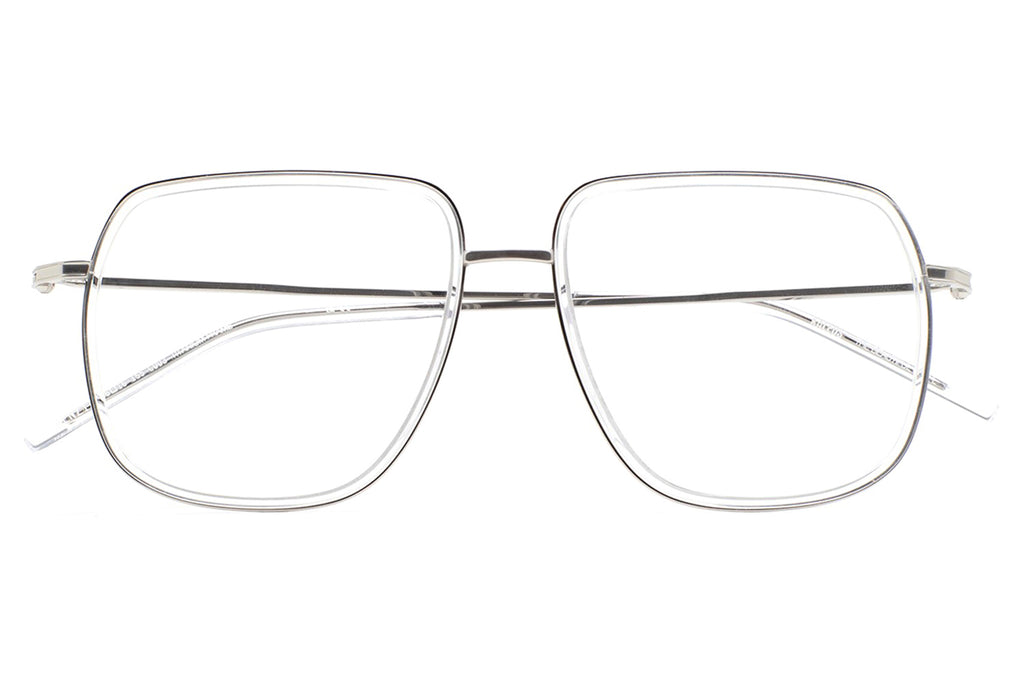 Kaleos Eyehunters - Renzi Eyeglasses Matte Silver/Crystal