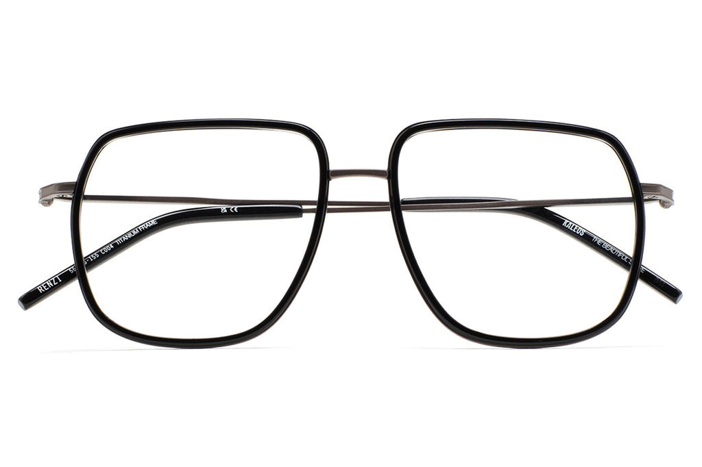 Kaleos Eyehunters - Renzi Eyeglasses Matte Silver/Black