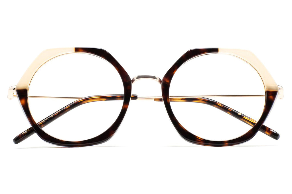 Kaleos Eyehunters - Rambeau Eyeglasses Dark Brown Tortoise/Translucent Ivory