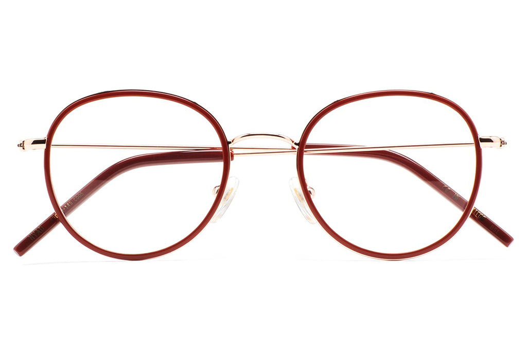 Kaleos Eyehunters - Nyad Eyeglasses Rose Gold/Burgundy