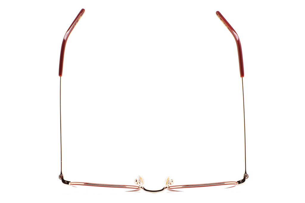 Kaleos Eyehunters - Nyad Eyeglasses Rose Gold/Burgundy