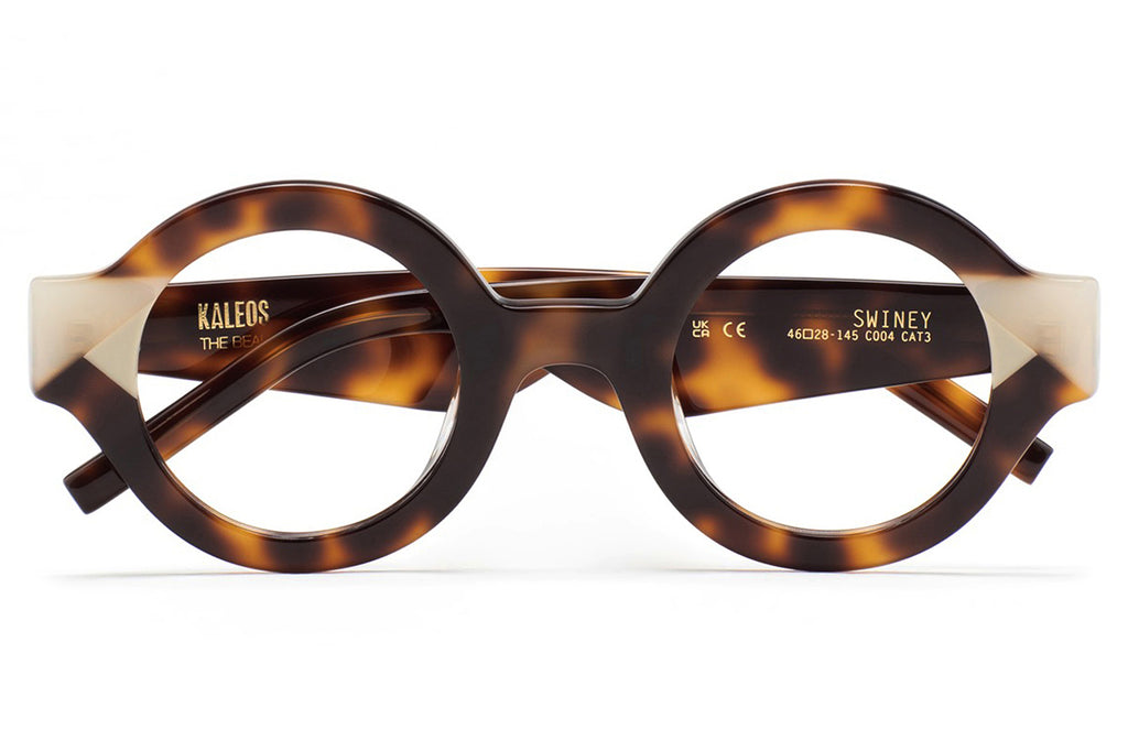 Kaleos Eyehunters - Swiney II Eyeglasses Brown Tortoise/Translucent Beige