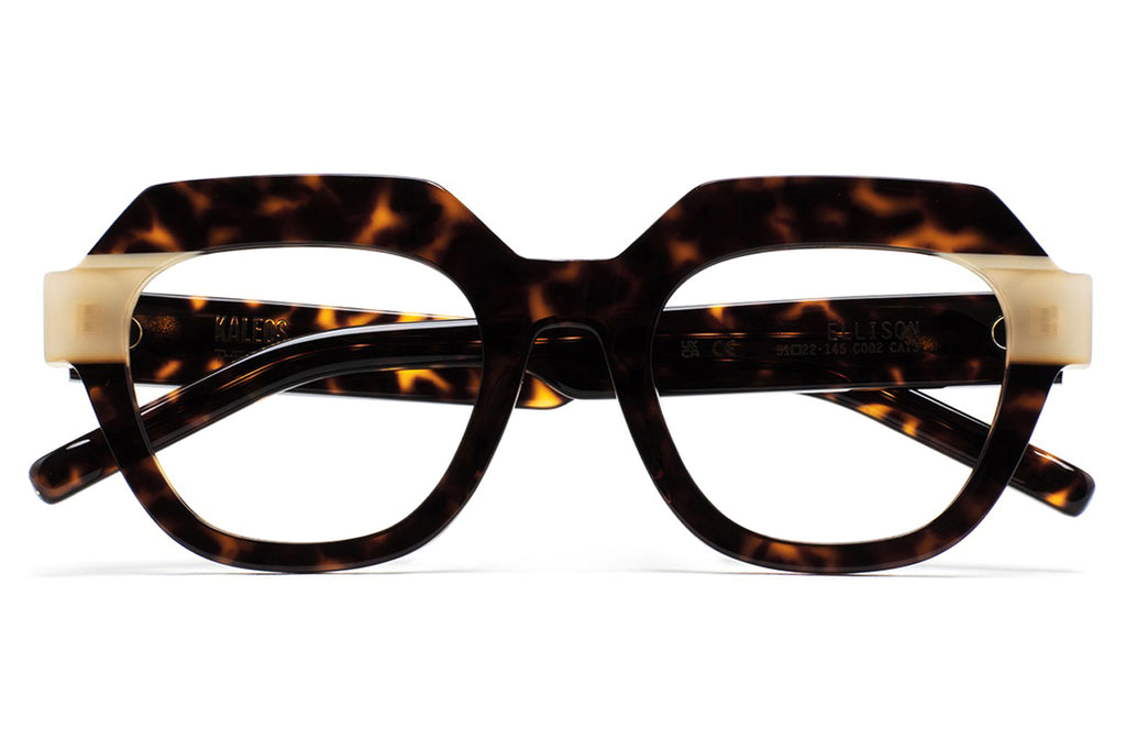 Kaleos Eyehunters - Ellison II Eyeglasses Dark Brown Tortoise/Translucent Beige