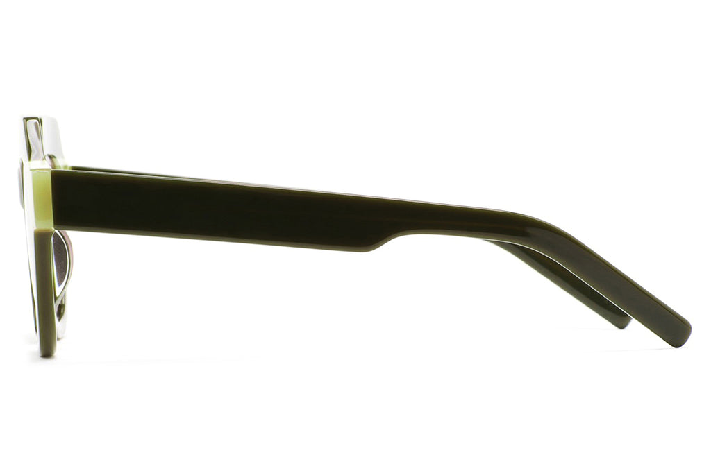 Kaleos Eyehunters - Ellison II Eyeglasses Dark Olive/Champagne