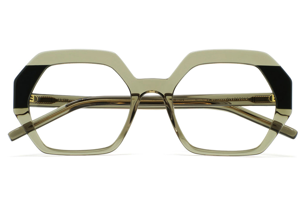 Kaleos Eyehunters - Gladstone Eyeglasses Transparent Olive/Dark Green