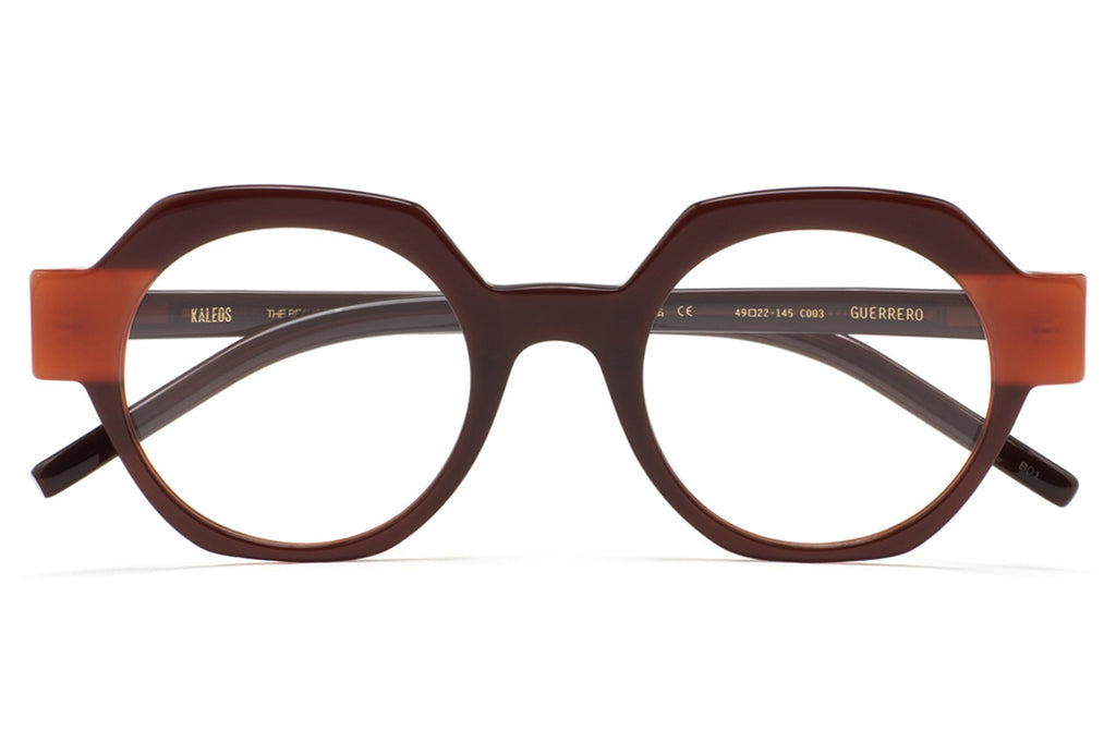 Kaleos Eyehunters - Guerrero Eyeglasses Translucent Brown/Translucent Orange