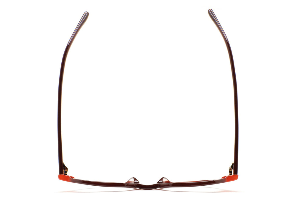 Kaleos Eyehunters - Guerrero Eyeglasses Translucent Brown/Translucent Orange