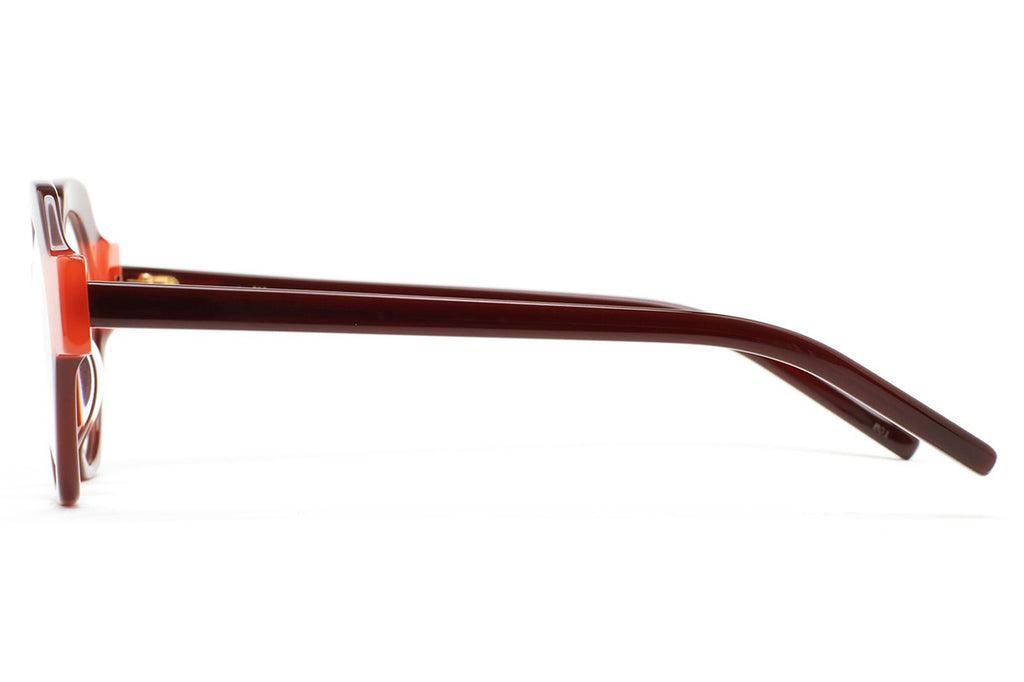 Kaleos Eyehunters - Guerrero Eyeglasses Translucent Brown/Translucent Orange