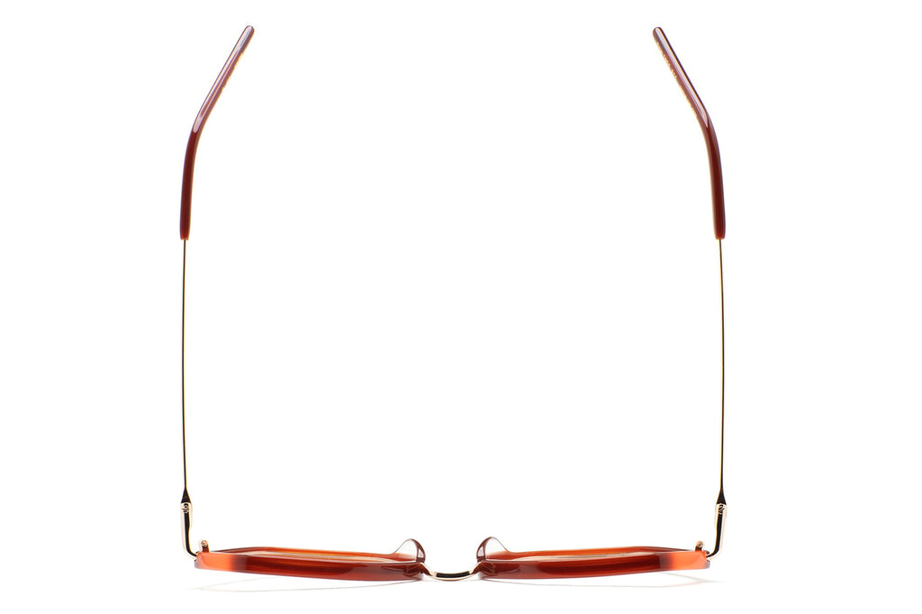 Kaleos Eyehunters - Rawlings Big Eyeglasses Translucent Brown/Translucent Orange