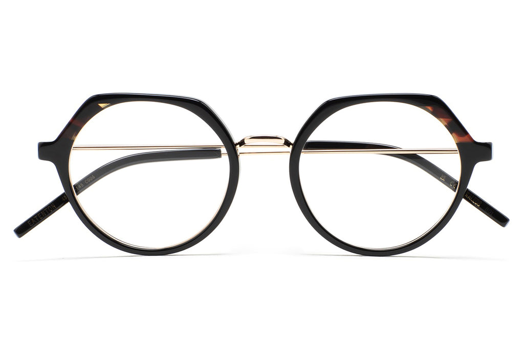 Kaleos Eyehunters - Eatenton Eyeglasses Black/Brown Havana