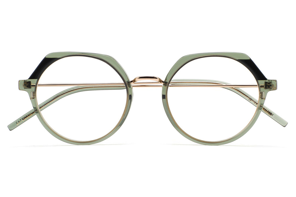 Kaleos Eyehunters - Eatenton Eyeglasses Transparent Green/Dark Green