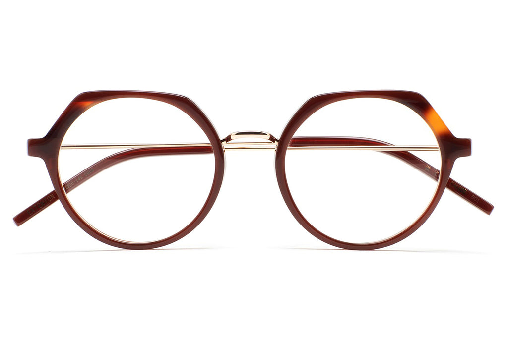 Kaleos Eyehunters - Eatenton Eyeglasses Translucent Brown /Honey Havana