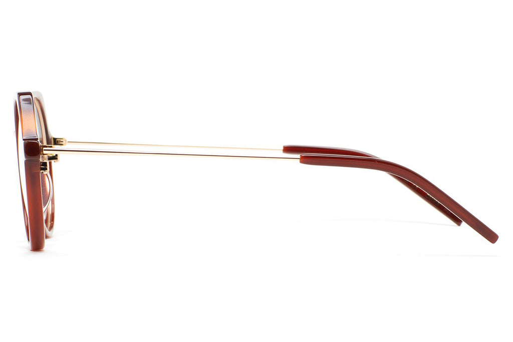 Kaleos Eyehunters - Eatenton Eyeglasses Translucent Brown /Honey Havana