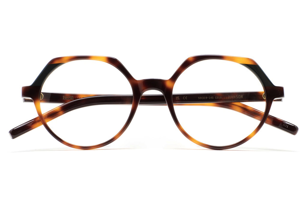 Kaleos Eyehunters - Hanson Eyeglasses Brown Havana/Dark Green