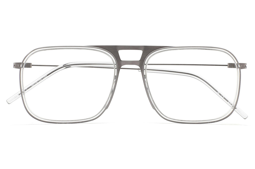 Kaleos Eyehunters - Alvarez L Eyeglasses Dark Grey/Crystal