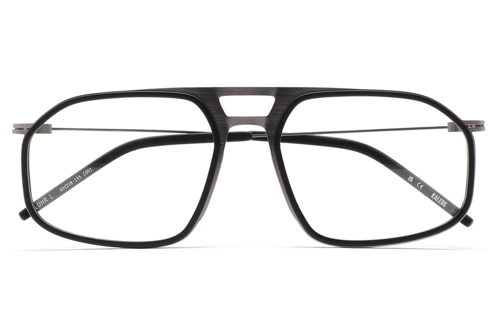 Kaleos Eyehunters - Luhr L Eyeglasses Matte Dark Grey/Black