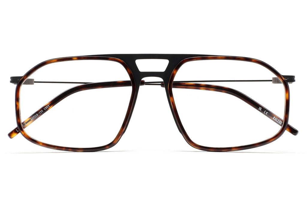 Kaleos Eyehunters - Luhr L Eyeglasses Matte Black/Brown Havana