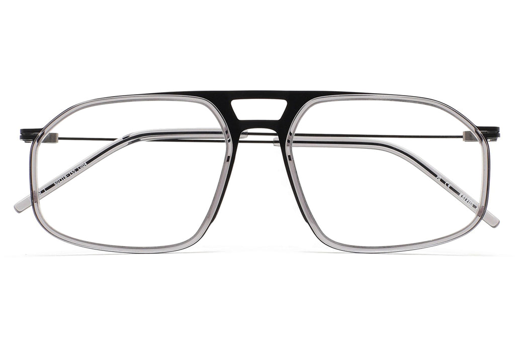 Kaleos Eyehunters - Luhr L Eyeglasses Matte Black/Transparent Grey