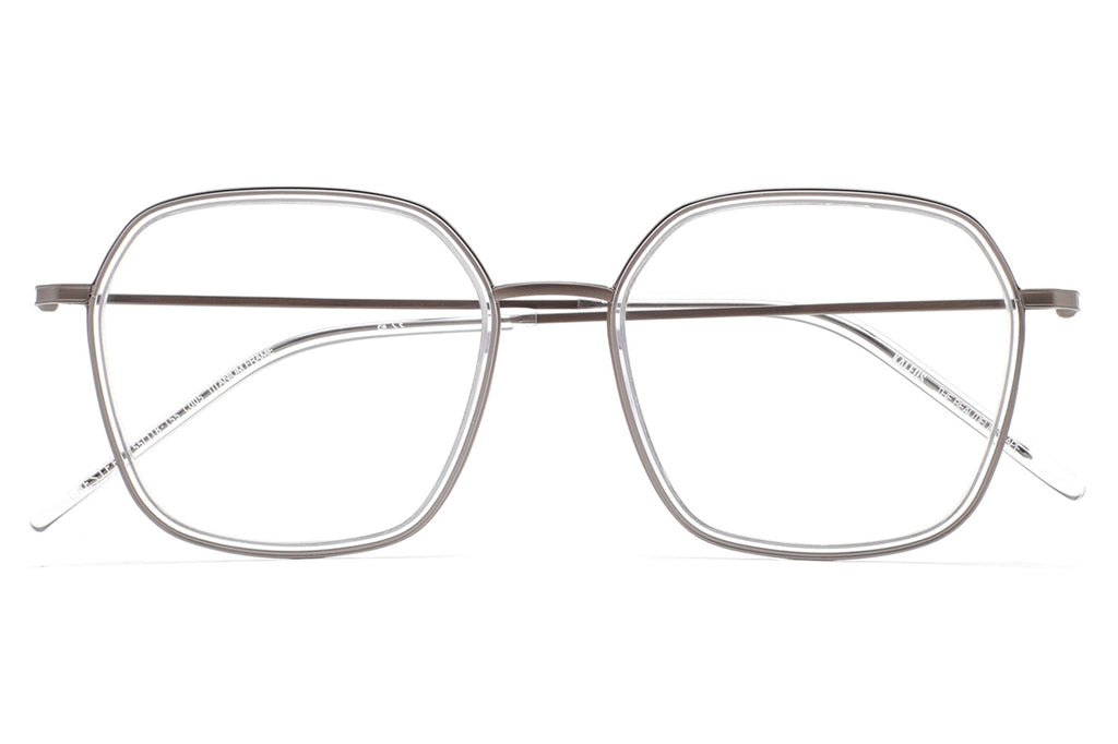 Kaleos Eyehunters - Chester Eyeglasses Matte Grey/Transparent Crystal