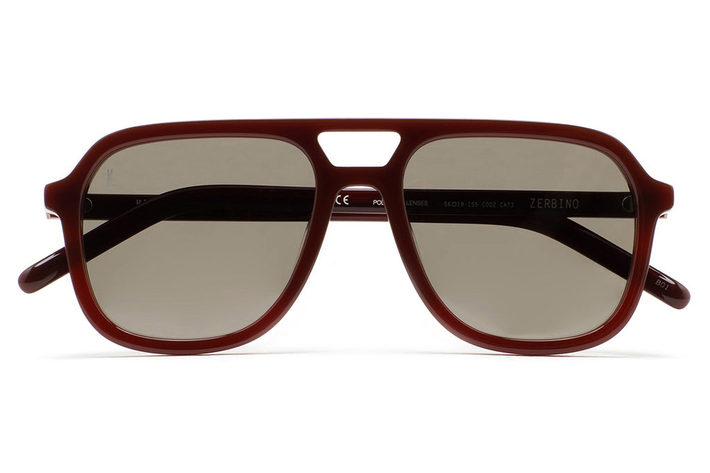 Kaleos Eyehunters - Zerbino Sunglasses Translucent Dark Brown