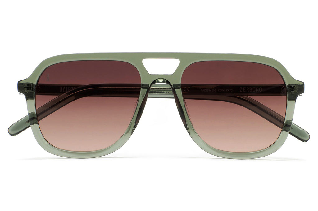 Kaleos Eyehunters - Zerbino Sunglasses Transparent Olive Green