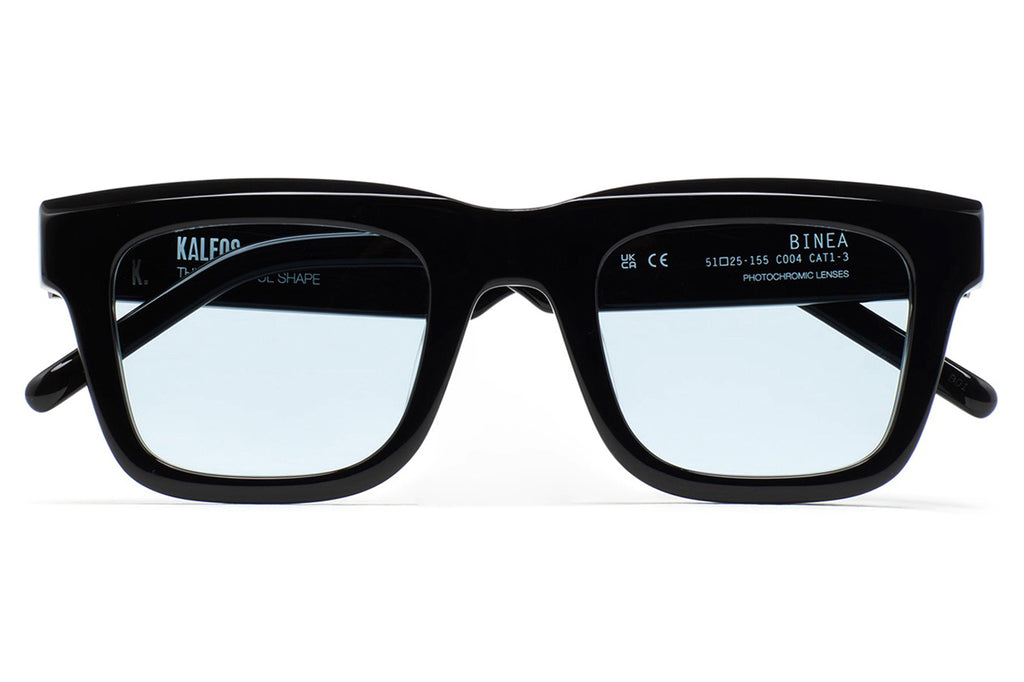 Kaleos Eyehunters - Binea Sunglasses Black with Light Blue Photochromic Lenses