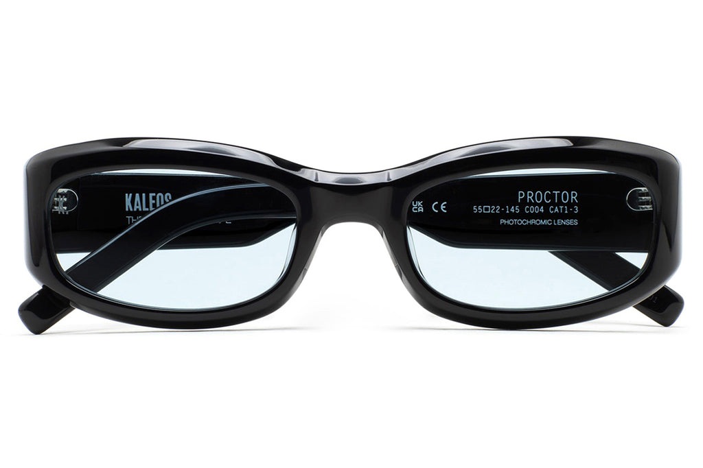 Kaleos Eyehunters - Proctor Sunglasses Black with Blue Photochromic Lenses