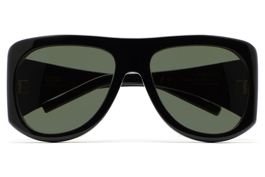 Kaleos Eyehunters - Haworth Sunglasses Black with Dark Green Lenses