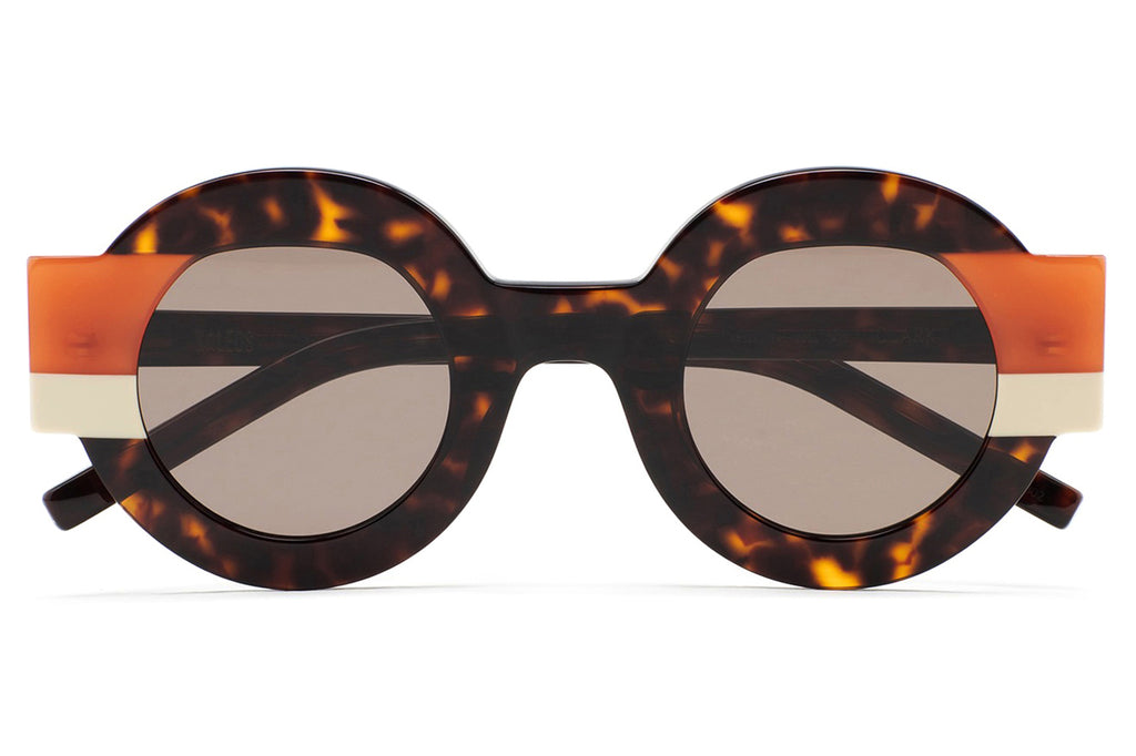 Kaleos Eyehunters - Clark Sunglasses Dark Brown Havana/Translucent Orange