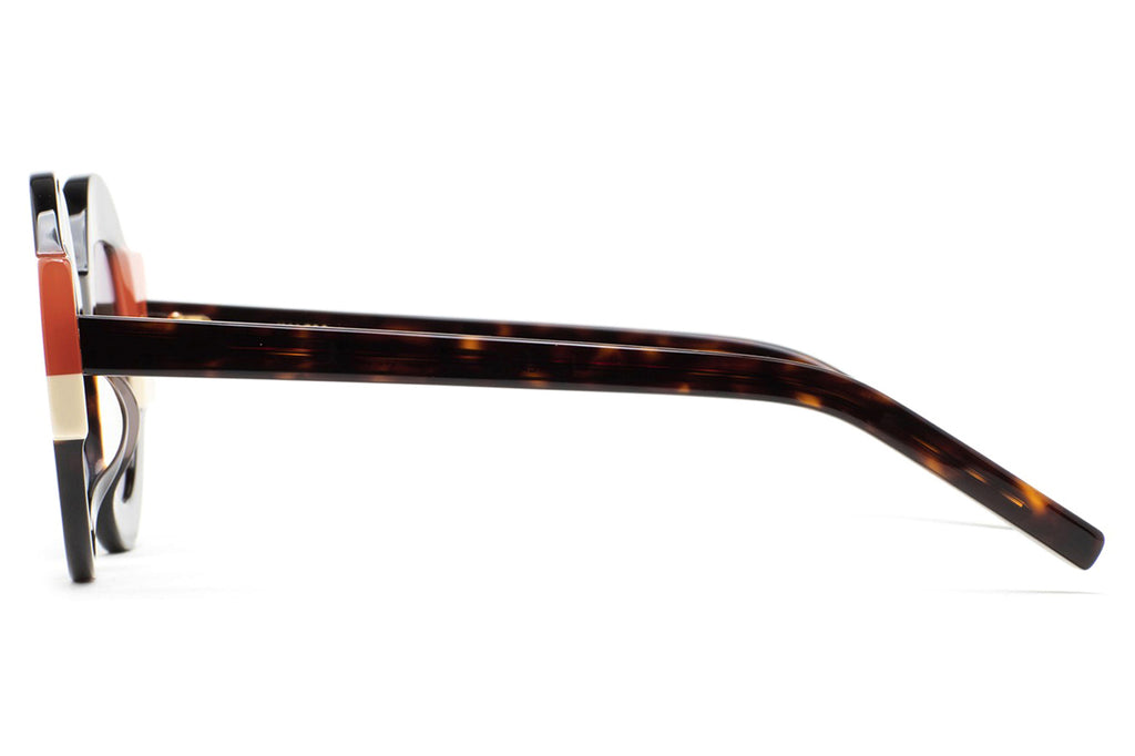 Kaleos Eyehunters - Clark Sunglasses Dark Brown Havana/Translucent Orange