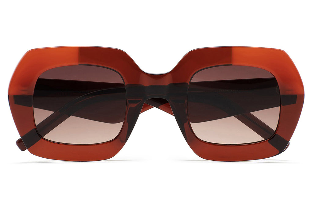 Kaleos Eyehunters - Mountains Sunglasses Transparent Brown/Translucent Orange