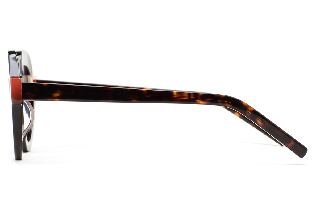 Kaleos Eyehunters - Post Sunglasses Dark Brown Havana/Translucent Orange