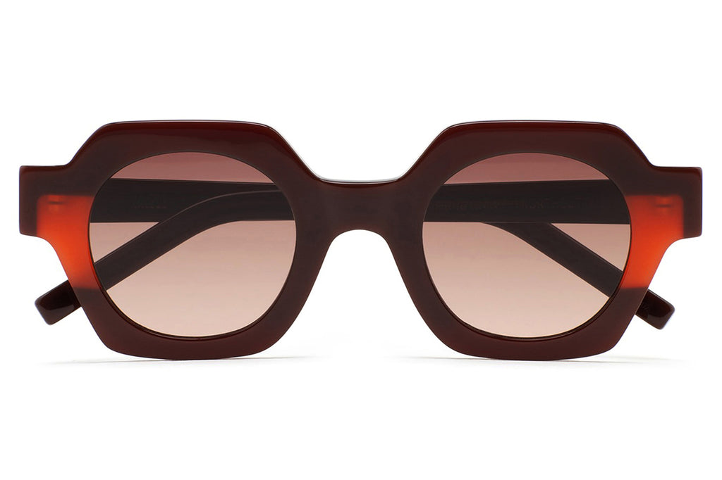 Kaleos Eyehunters - Northcutt Sunglasses Bordeaux/Translucent Orange