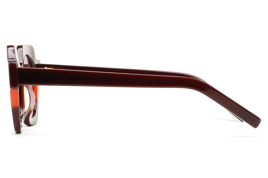 Kaleos Eyehunters - Northcutt Sunglasses Bordeaux/Translucent Orange