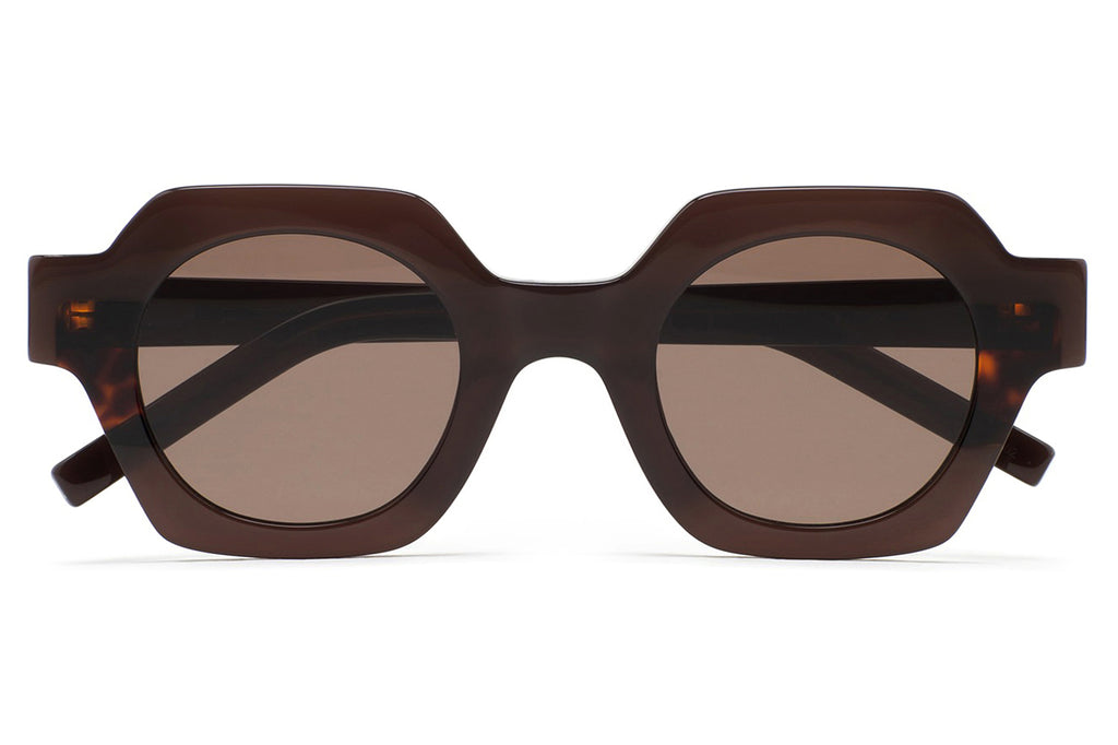 Kaleos Eyehunters - Northcutt Sunglasses Translucent Dark Brown /Brown Havana