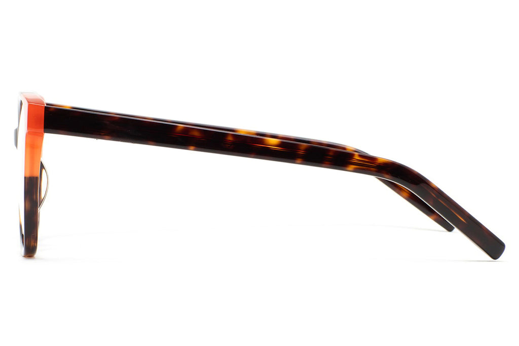 Kaleos Eyehunters - Norbury Eyeglasses Dark Brown Havana/Translucent Orange