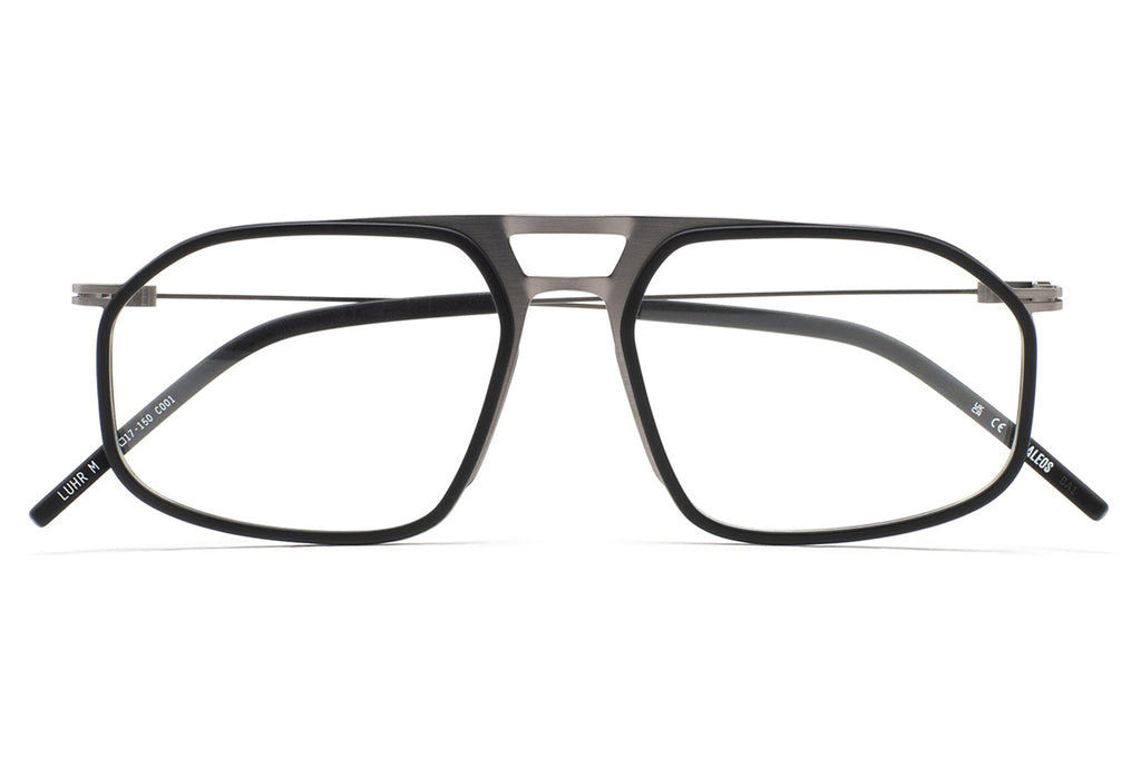 Kaleos Eyehunters - Luhr M Eyeglasses Matte Dark Grey/Black