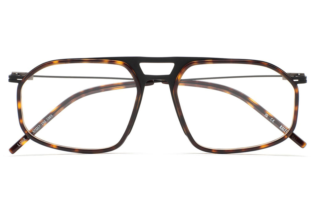 Kaleos Eyehunters - Luhr M Eyeglasses Matte Black/Brown Havana