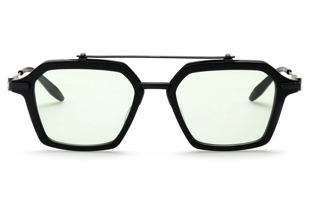 Akoni - Akari Eyeglasses Matte Black & Black Rhodium with Light Olive Lenses