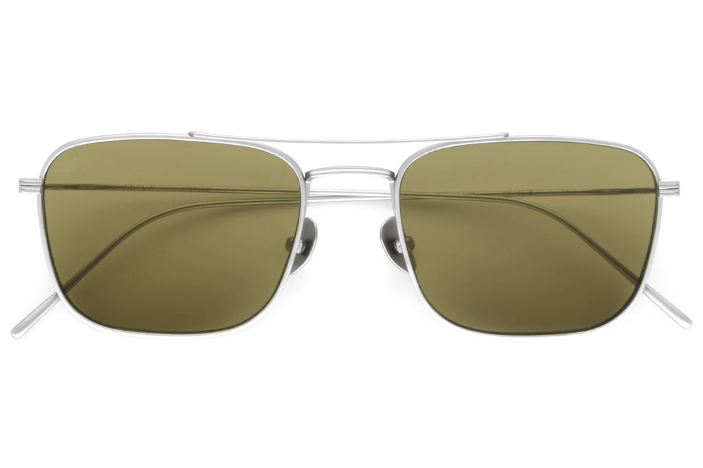 AKILA® Eyewear - Titan Sunglasses Matte Silver w/ Light Green Lenses