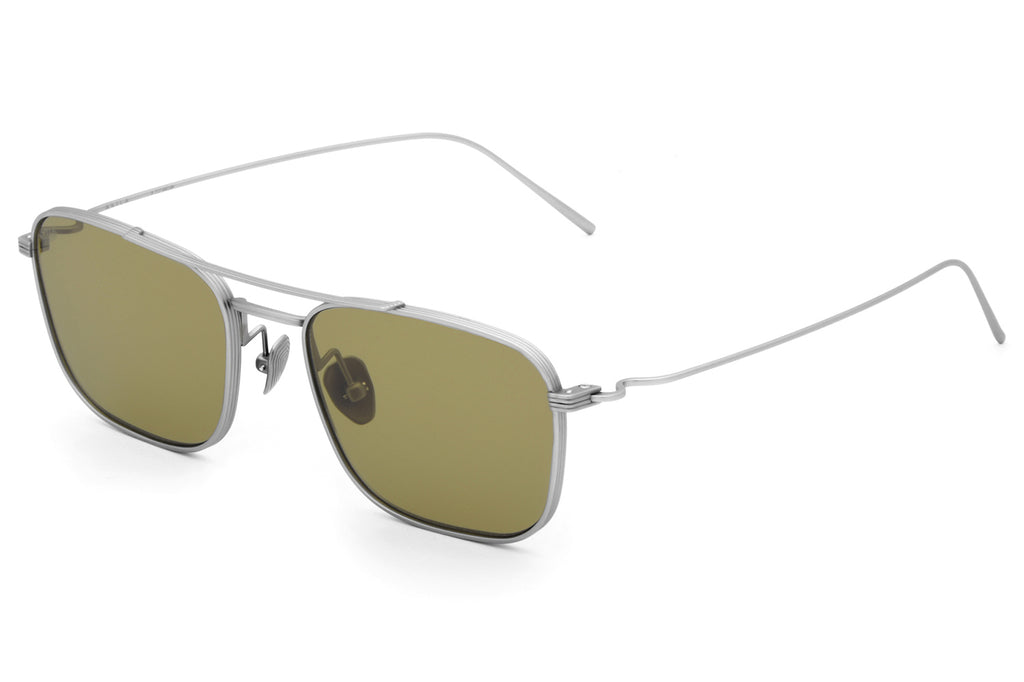 AKILA® Eyewear - Titan Sunglasses Matte Silver w/ Light Green Lenses